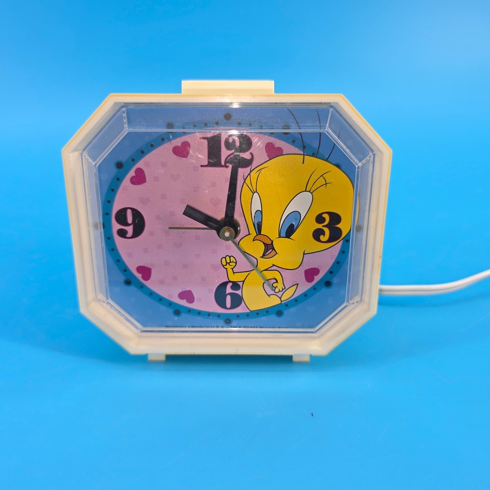 Vintage Westclox Tweety Bird Alarm Clock 1994 Warner Bros Looney Tunes 220902254